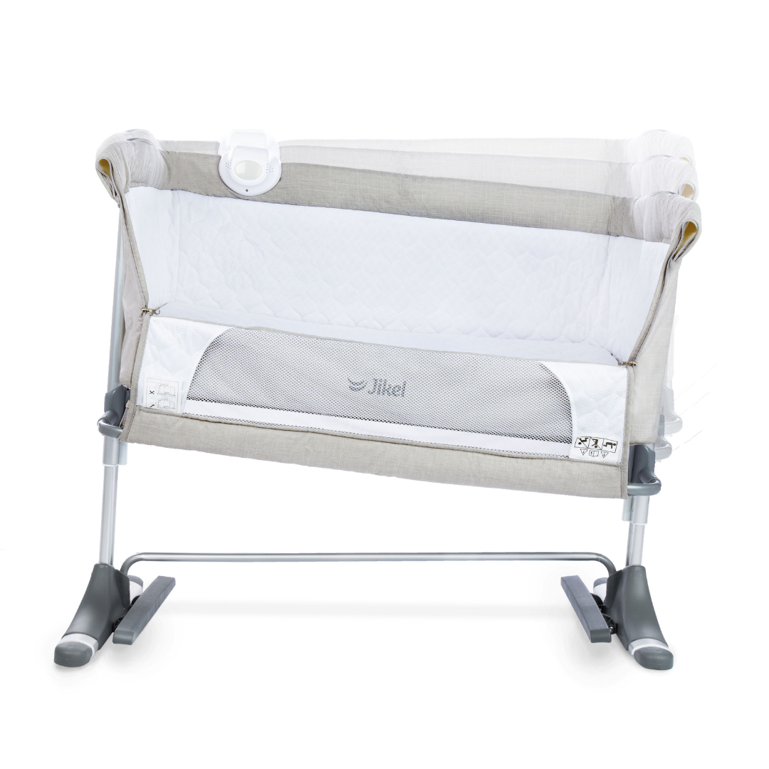 Nova Bedside Crib - Grey